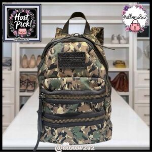Marc Jacobs Green and Brown Camouflage Backpack Multi-Host Pick